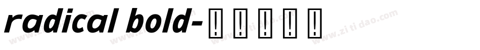 radical bold字体转换